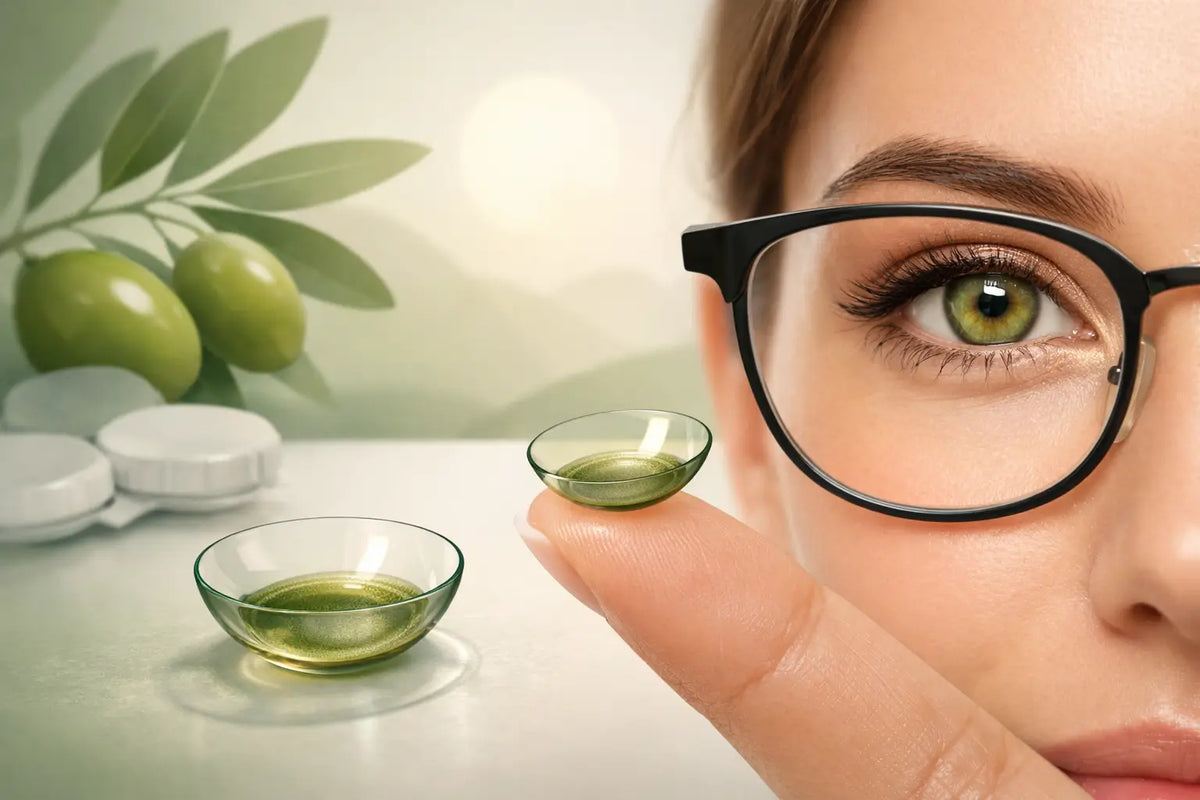 Olive Contact Lenses with Power That Pop