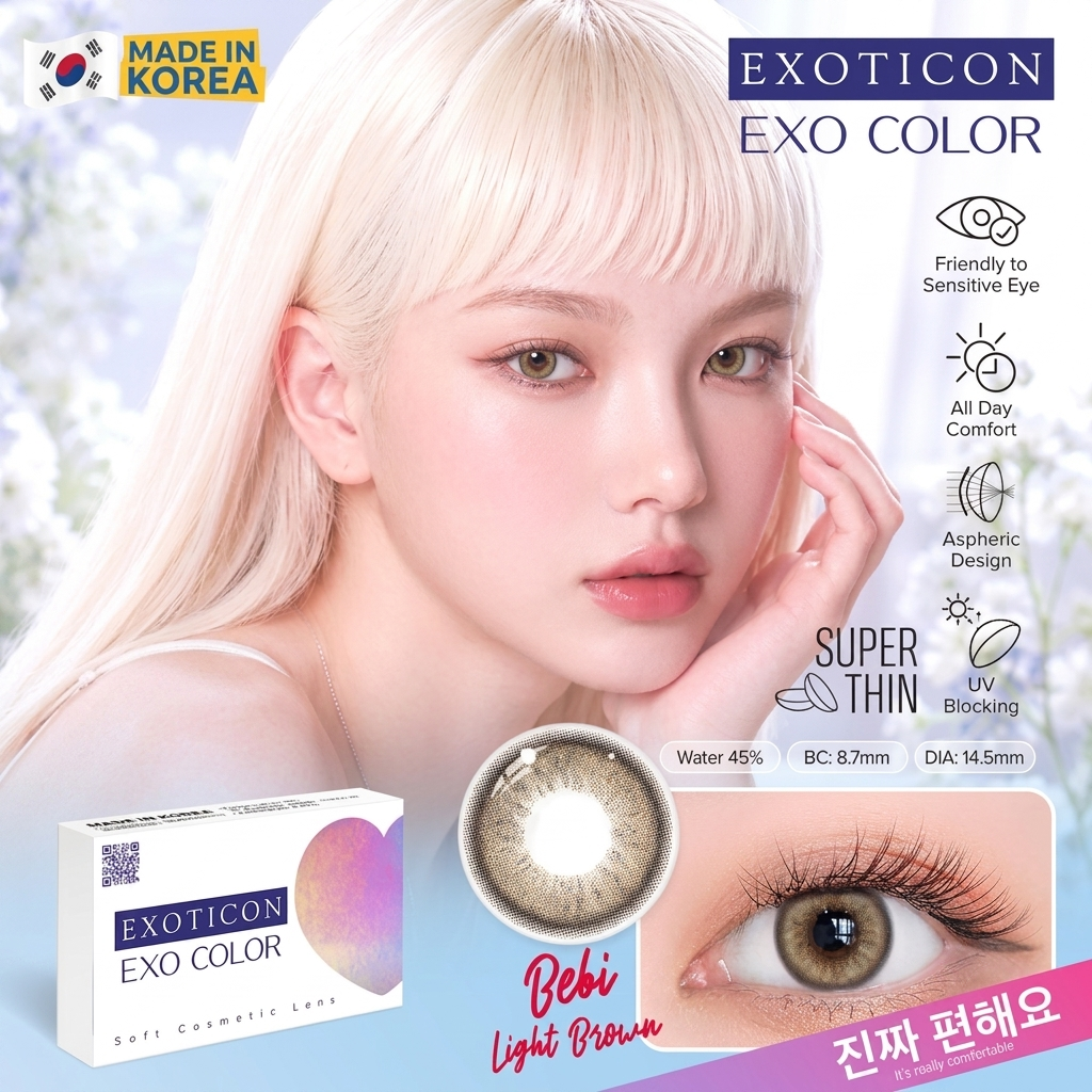 Exo Color Bebi Light Brown Contact Lenses