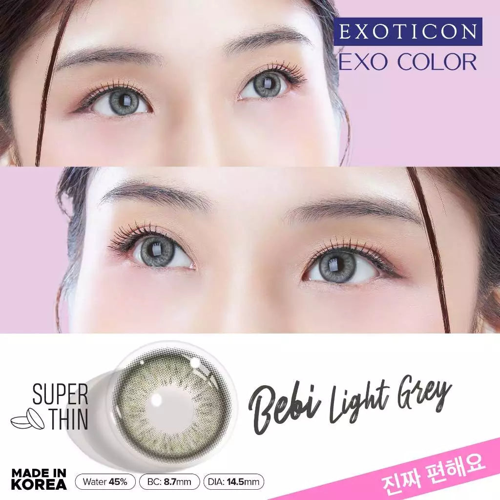 Exo Color Bebi Light Grey Contact Lenses