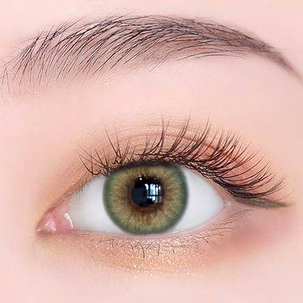 Exo Color Hanni Olive Contact Lenses